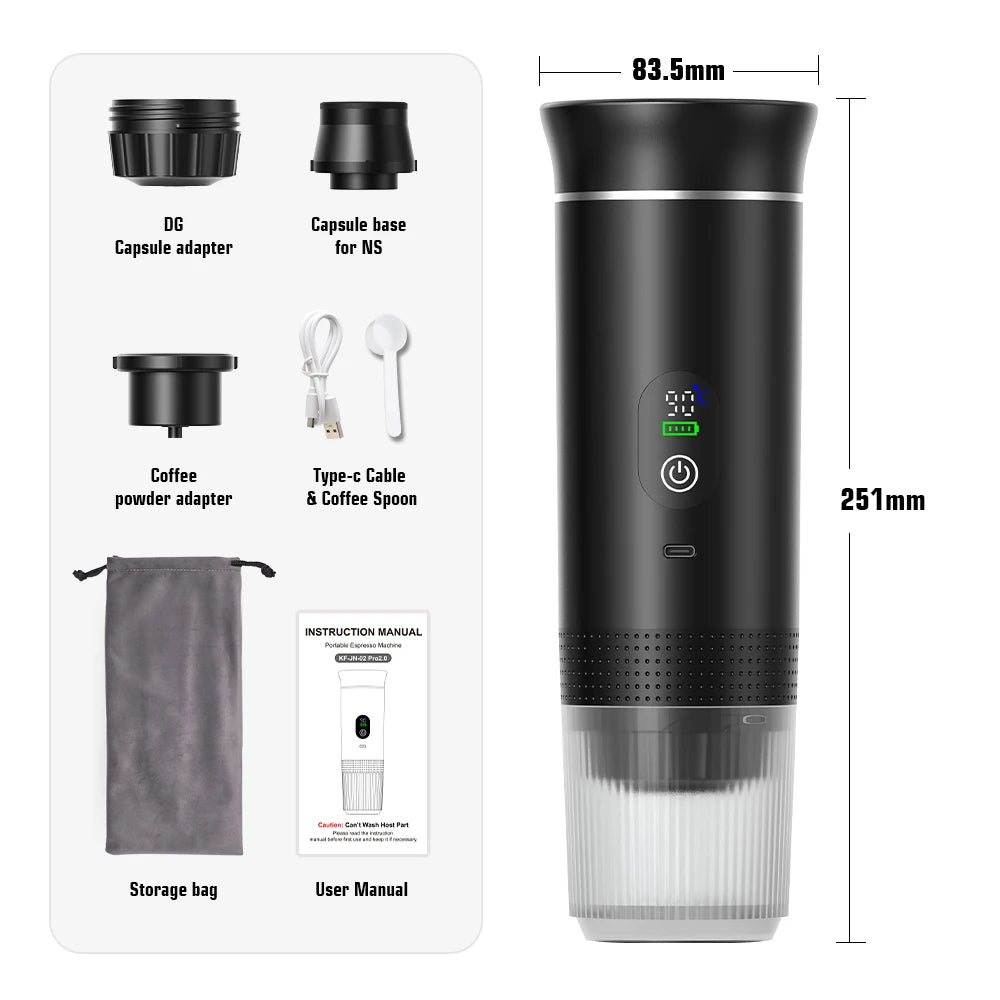 Cafetera Portátil Eléctrica Koffi 3 en 1
