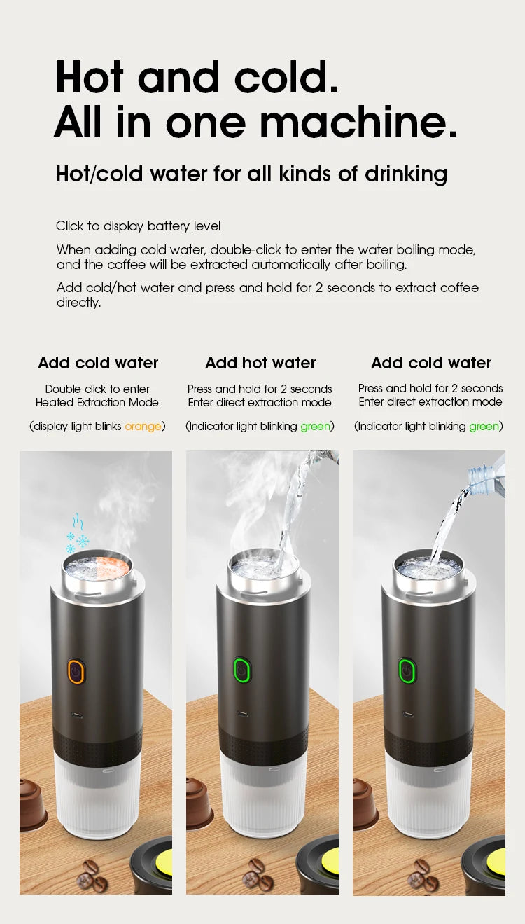 Cafetera Portátil Eléctrica Koffi 3 en 1